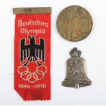 1936 Berlin Olympics Nickel Silver Olympia bell with “XI. Olympiade Berlin 1936”