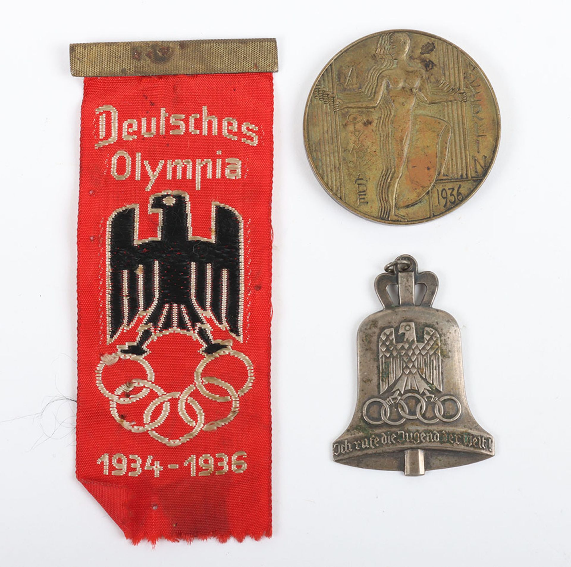 1936 Berlin Olympics Nickel Silver Olympia bell with “XI. Olympiade Berlin 1936”