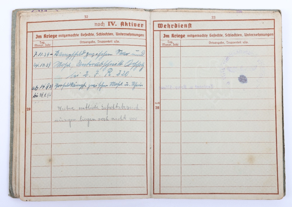 WW2 German Wehrpass to F. Christoffers, Inf. Rgt. 47, Inf. Rgt. 401, Nordfront, Russian Front - Image 14 of 21