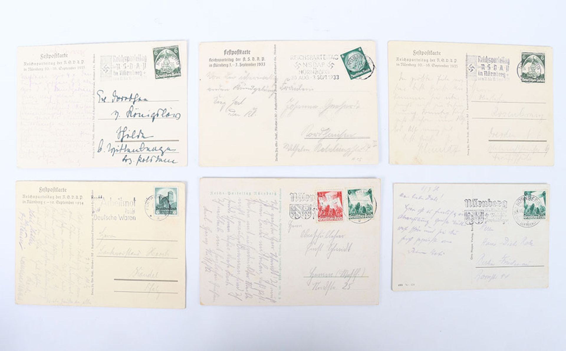 German Third Reich Patriotic Nurnberg Rally Postcards - Bild 4 aus 6