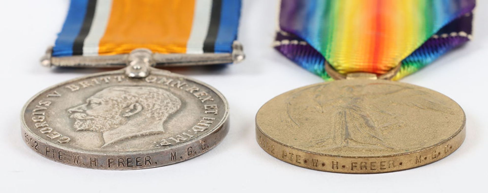 A Great War 1918 died of wounds pair of medals to the Machine Gun Corps - Bild 3 aus 5
