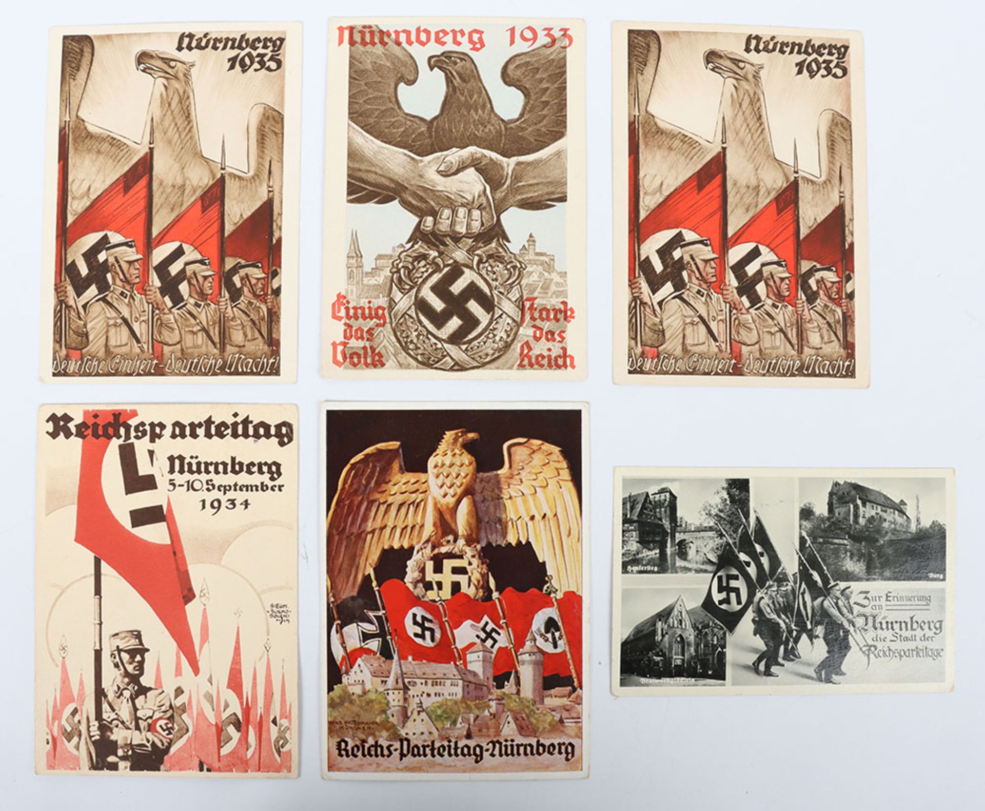 German Third Reich Patriotic Nurnberg Rally Postcards - Bild 2 aus 6