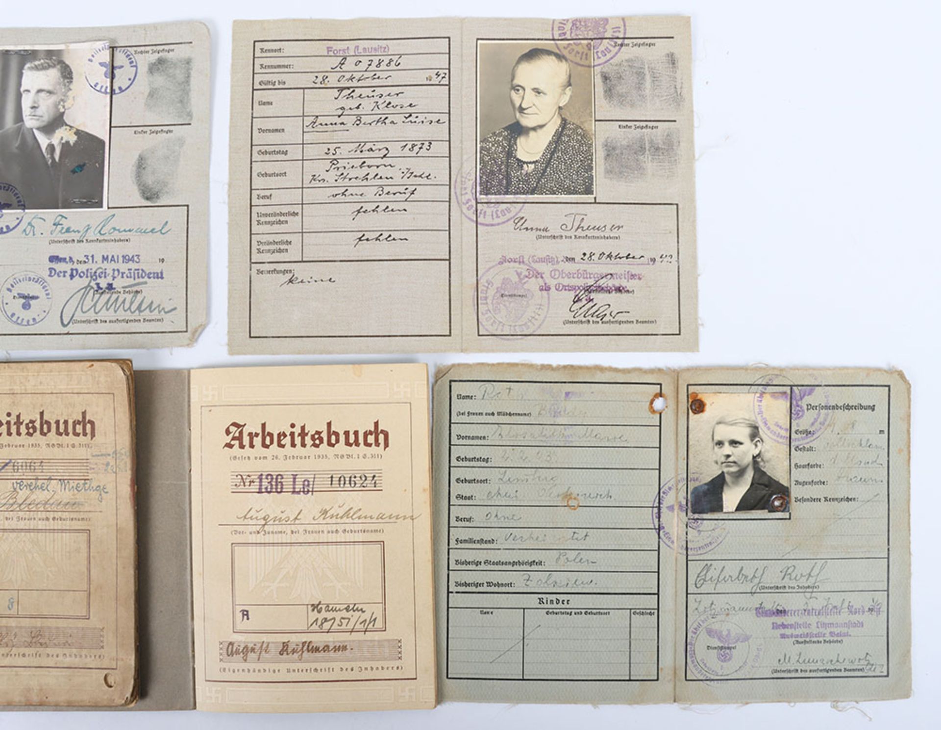 German Third Reich Work Books and ID Cards - Bild 7 aus 7