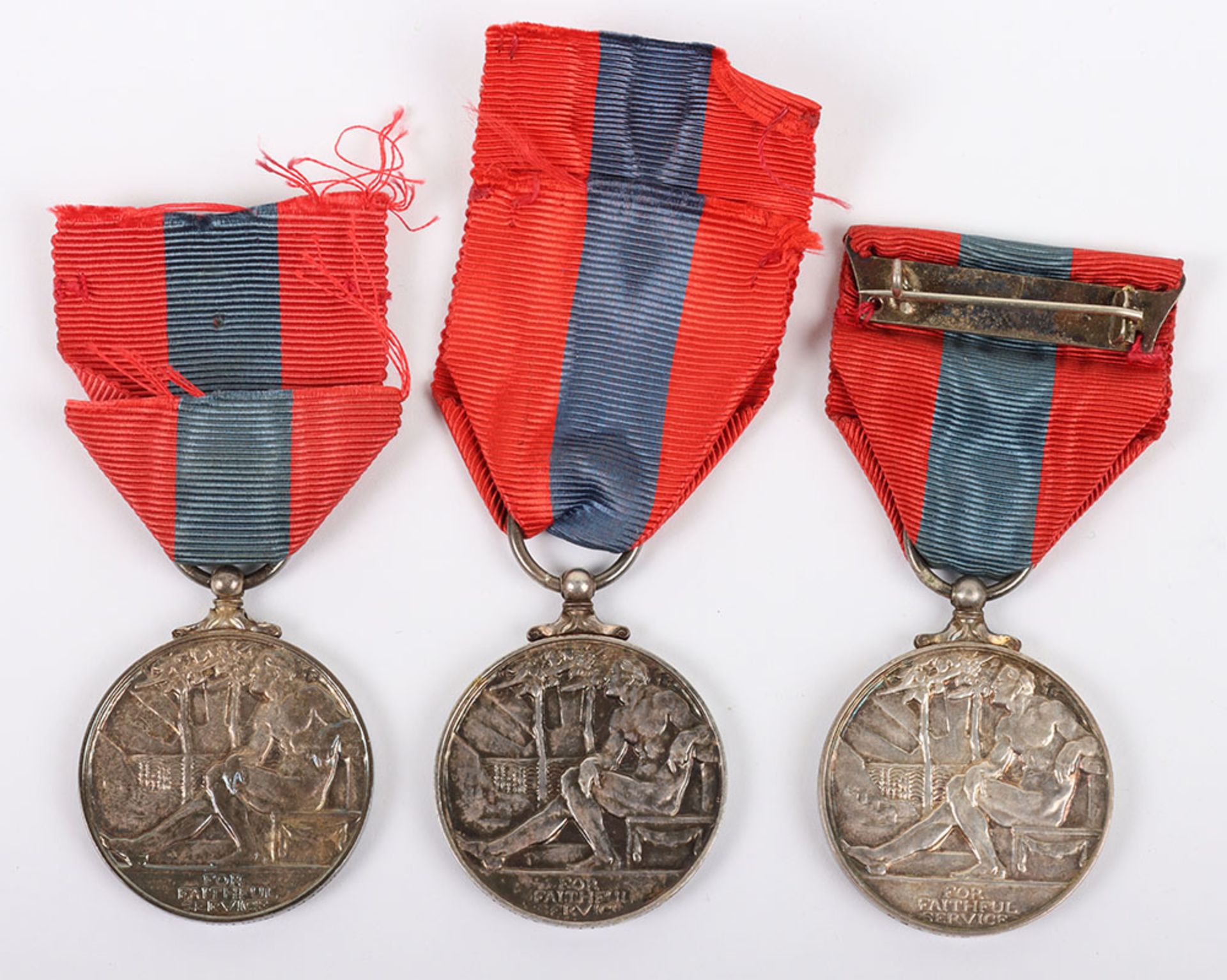 3x George VI Imperial Service Medals - Image 4 of 5