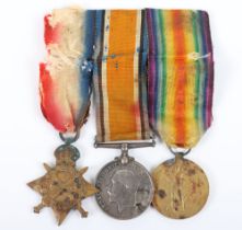 A Great War 1914-15 trio of medals to the Royal Engineers