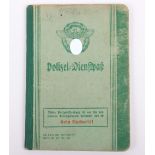 WW2 German Police service book / Polizei Dienstpass to W. Wöhlke, 1942 as Wachmeister d. Schutzpoliz