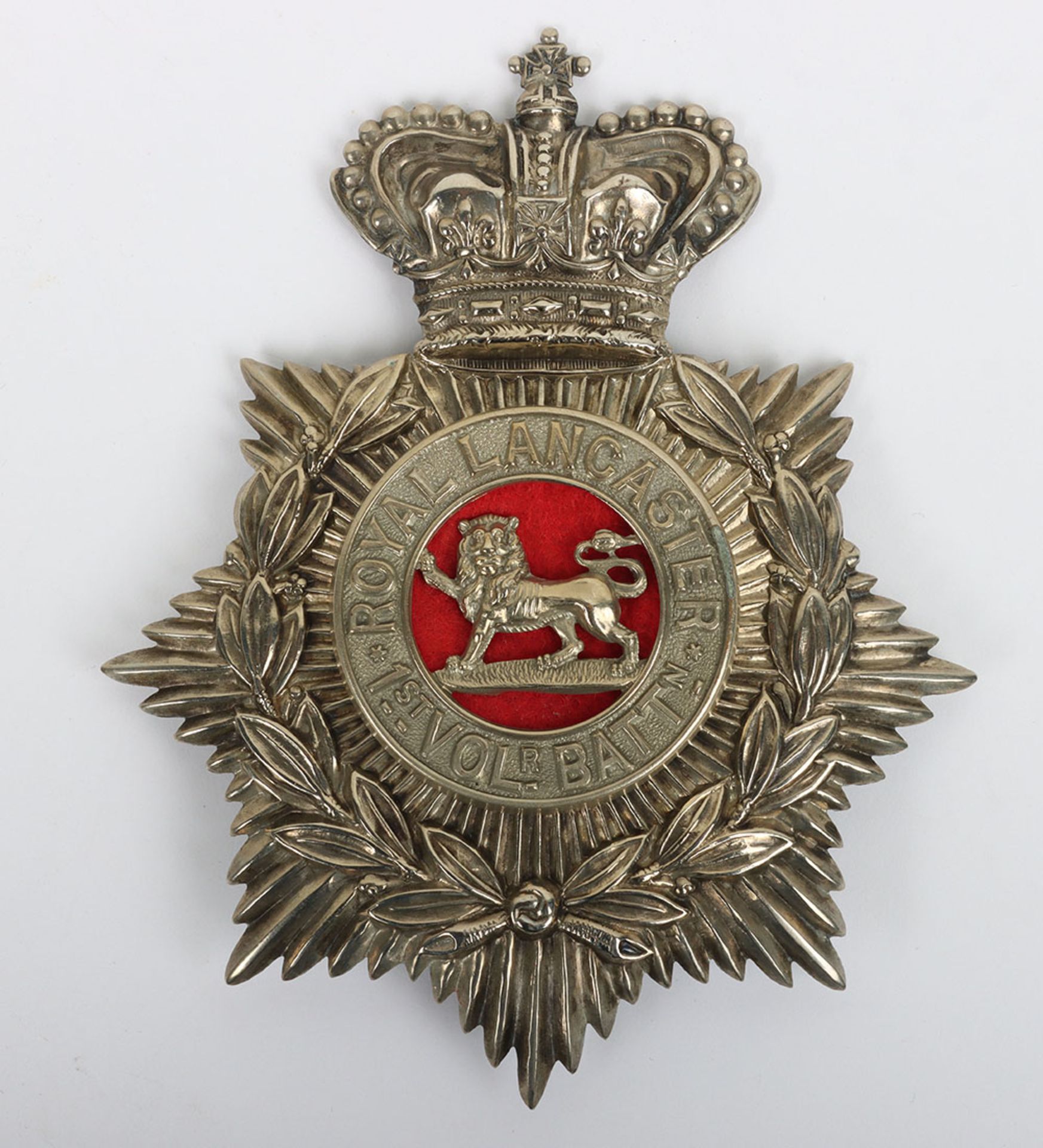 Victorian 1st Volunteer Battalion Royal Lancaster Regiment Other Ranks Helmet Plate