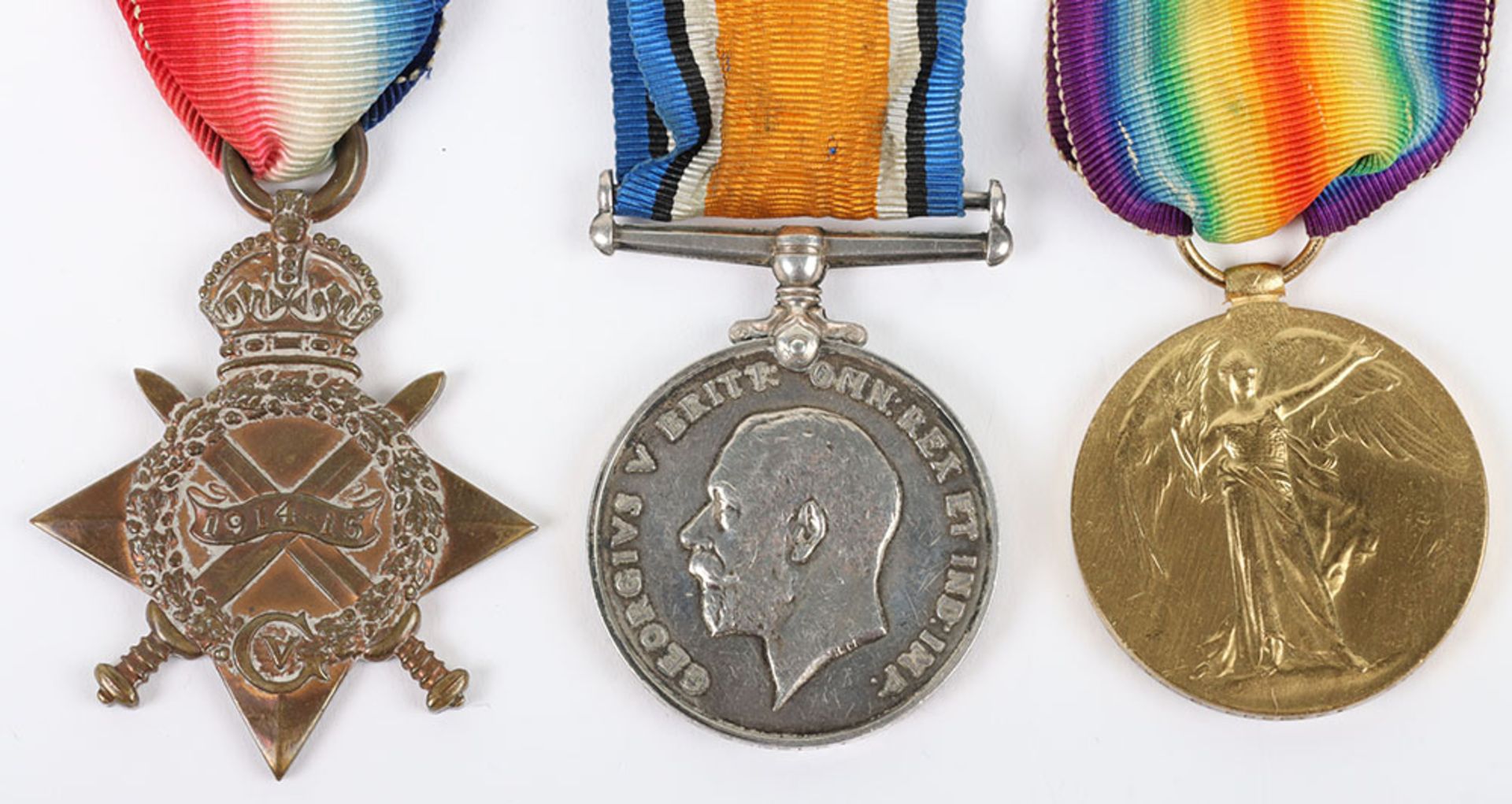 A Great War 1914-15 trio of medals to a young sailor in the Royal Navy - Bild 2 aus 5