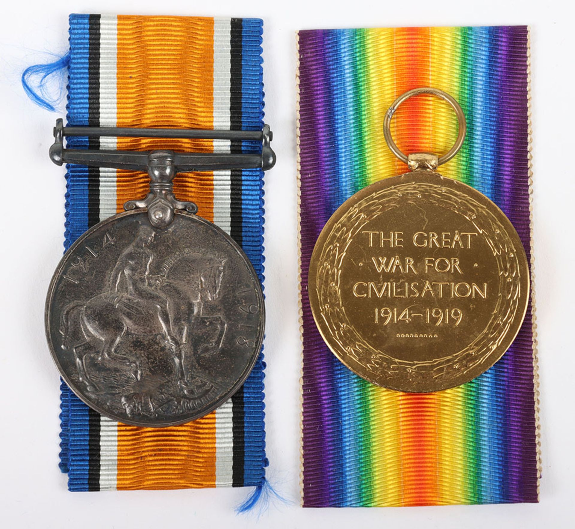 A Great War pair of medals to a recipient who was missing presumed killed in October 1917 with the 1 - Bild 8 aus 9