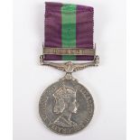 A General Service medal for the Brunei conflict to the Royal Army Service Corps