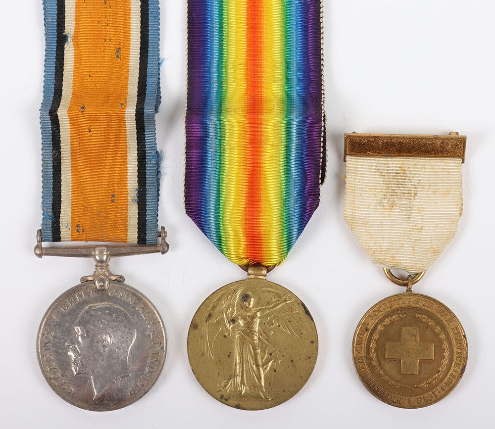 A Great War Group of 3 medals to an Orderly in the British Red Cross and Order of St John