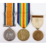 A Great War Group of 3 medals to an Orderly in the British Red Cross and Order of St John