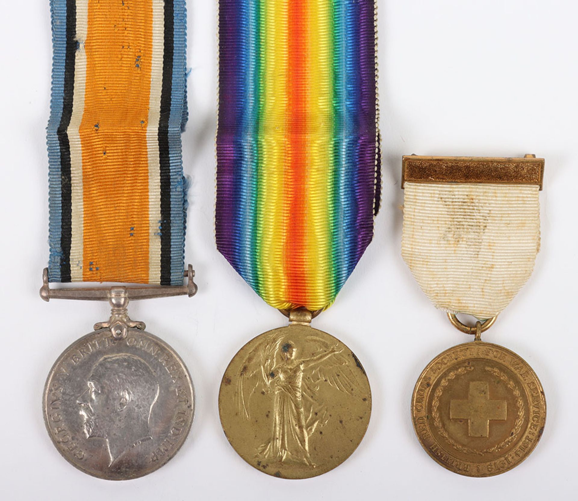 A Great War Group of 3 medals to an Orderly in the British Red Cross and Order of St John