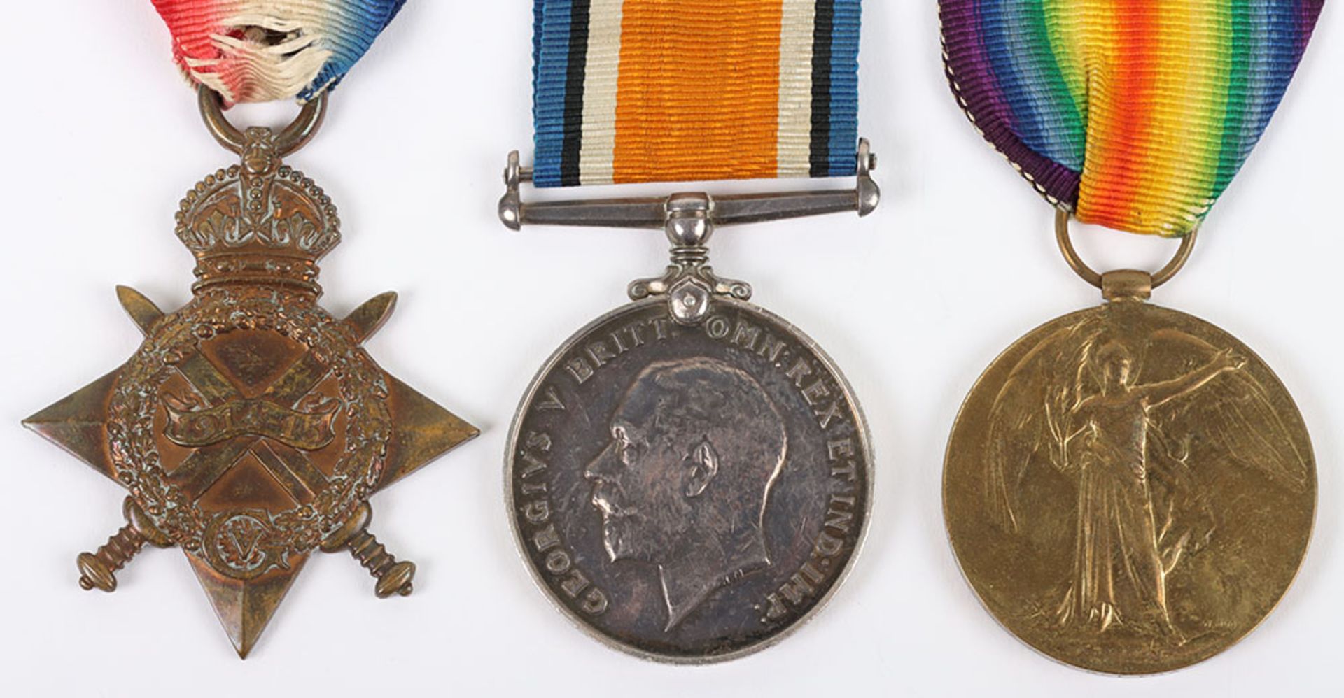 An interesting Great War 1914-15 star medal trio to a soldier who enlisted twice during the course o - Image 2 of 6