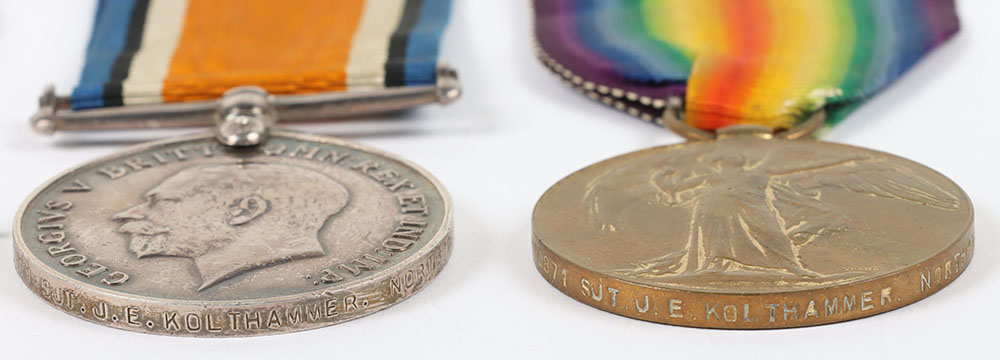 An interesting Great War 1914-15 star medal trio to a soldier who enlisted twice during the course o - Image 4 of 6