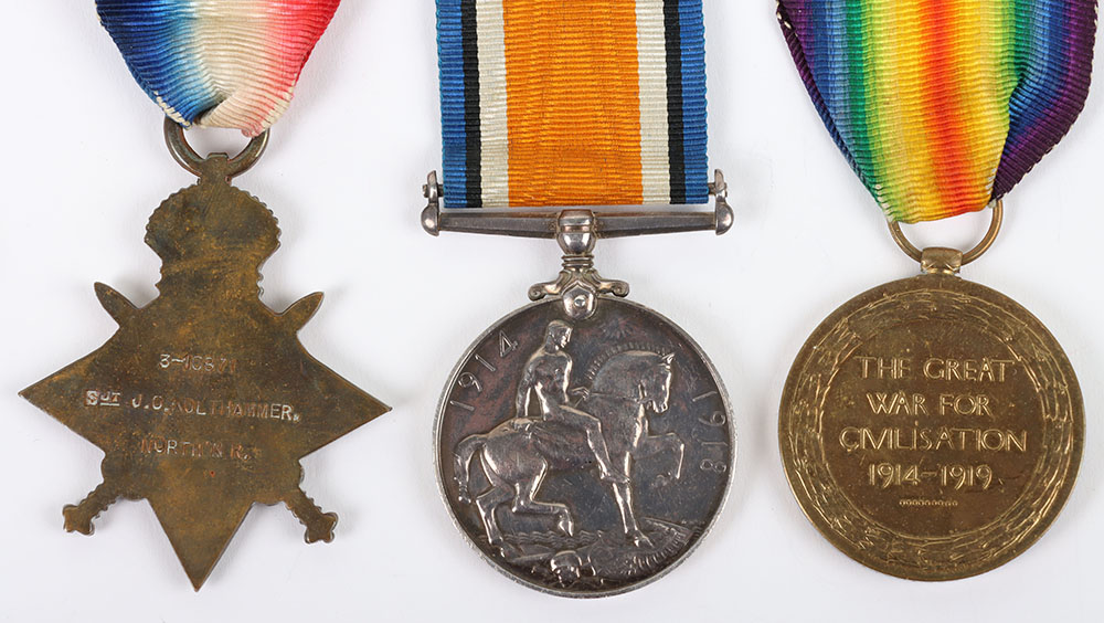 An interesting Great War 1914-15 star medal trio to a soldier who enlisted twice during the course o - Image 6 of 6