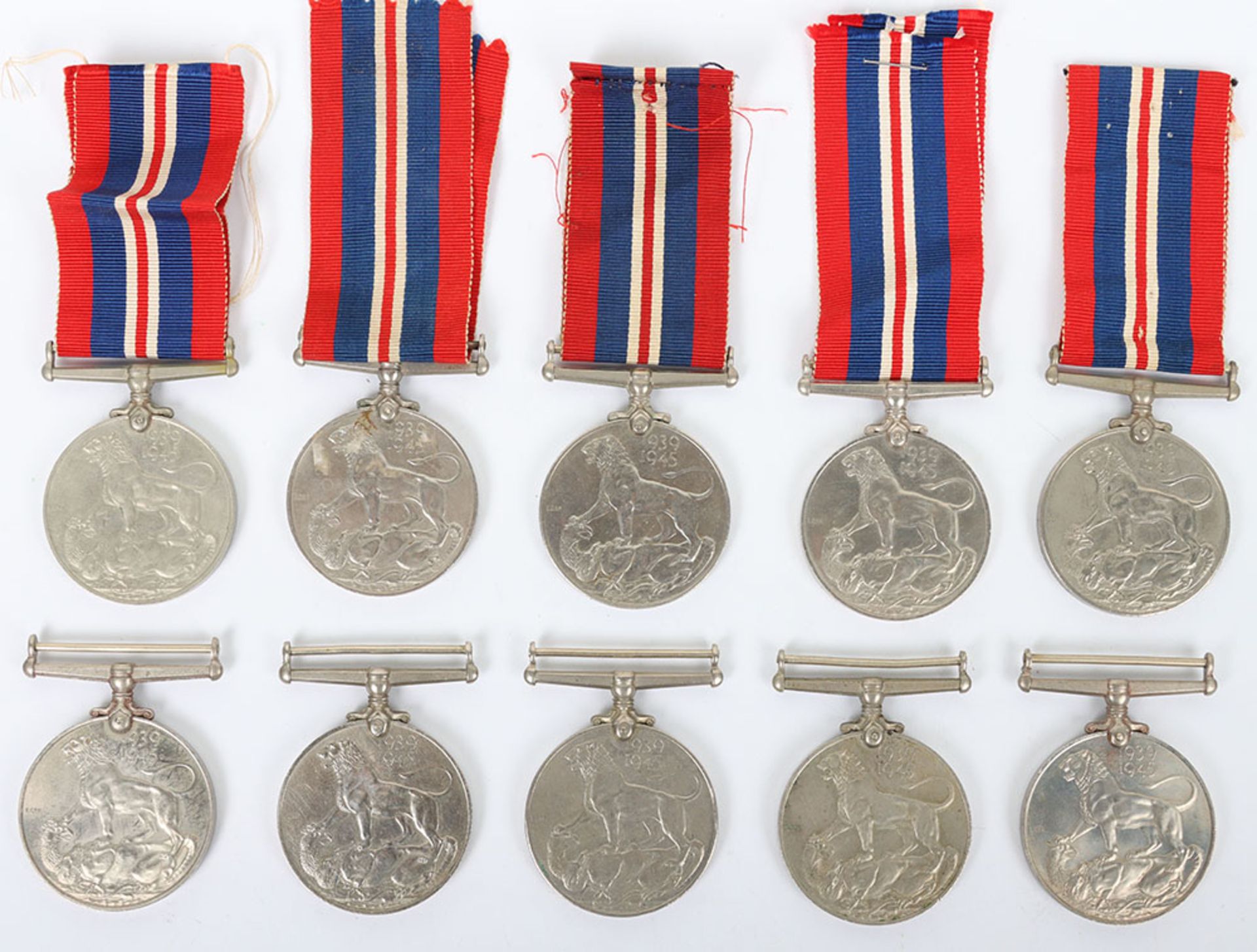 10x WW2 British 1939-45 War Medals - Image 2 of 2