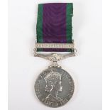A General Service medal to the Royal Anglian Regiment for Service in Northern Ireland