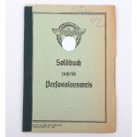 WW2 German Police Soldbuch / ID book to J. Kilian, Polizei Reserve Hamburg 1944