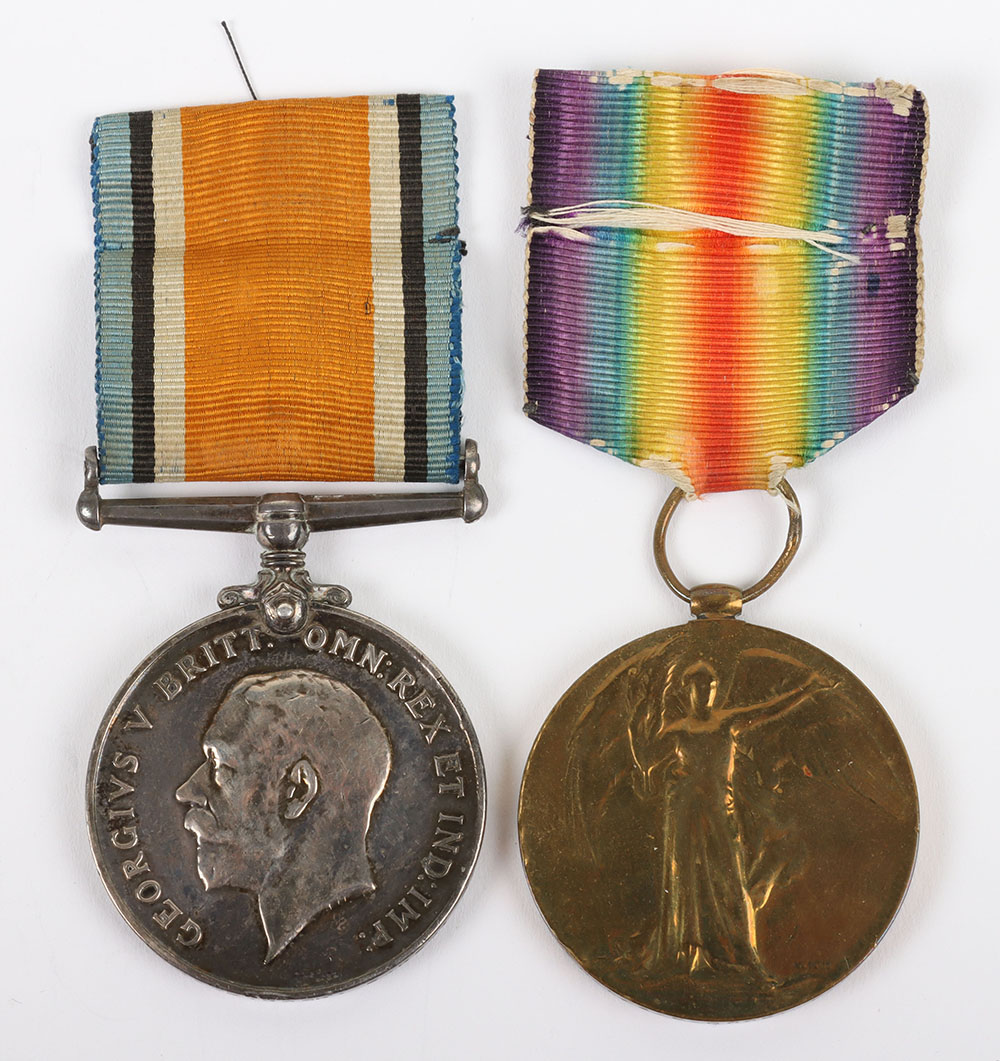 A Great War pair of medals to the East Kent Regiment the recipient of which went on to be awarded a