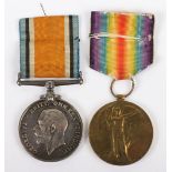 A Great War pair of medals to the East Kent Regiment the recipient of which went on to be awarded a