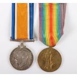 A 1916 Battle of the Somme killed in action pair of medals to the East Kent Regiment