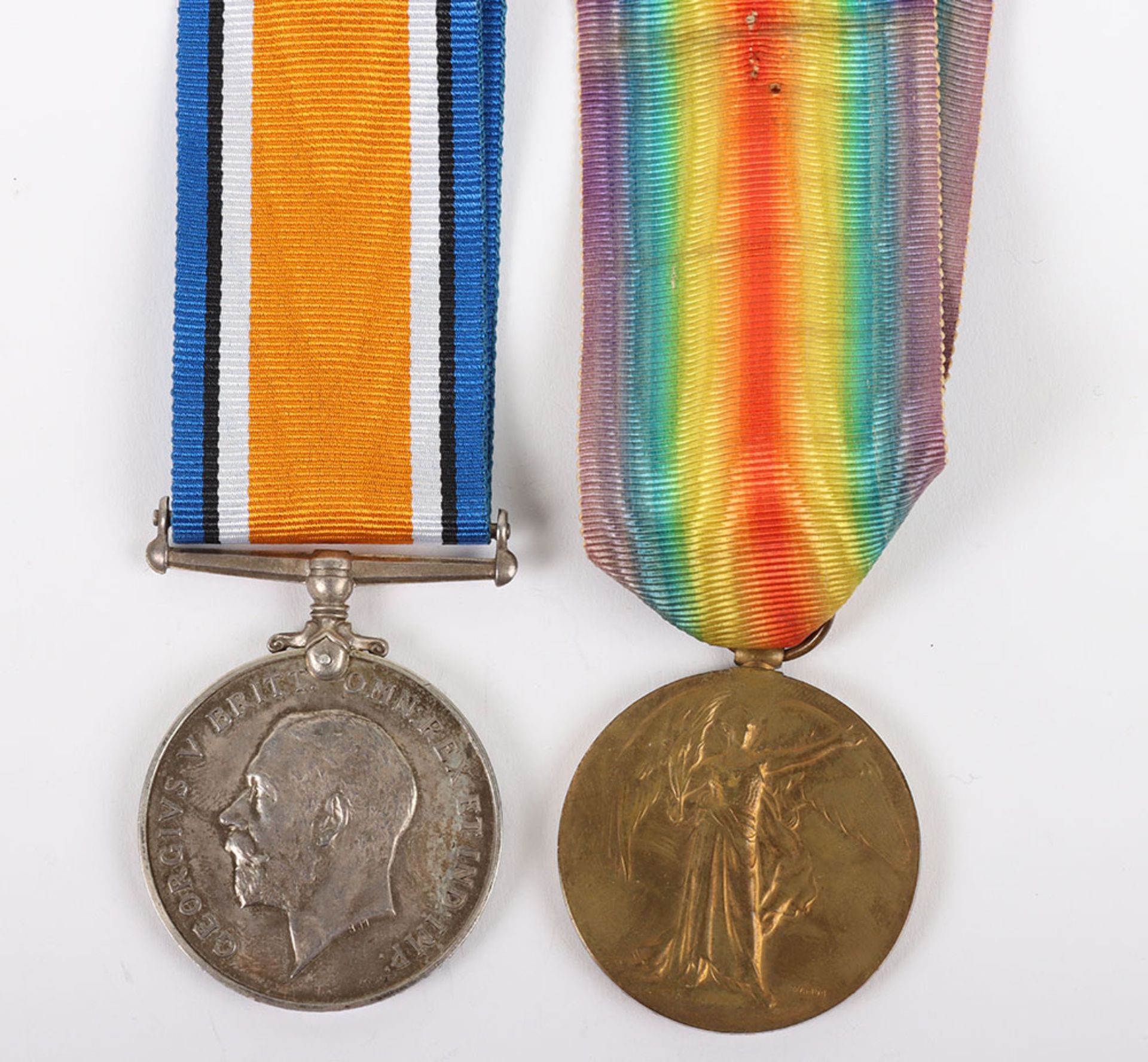 A 1916 Battle of the Somme killed in action pair of medals to the East Kent Regiment