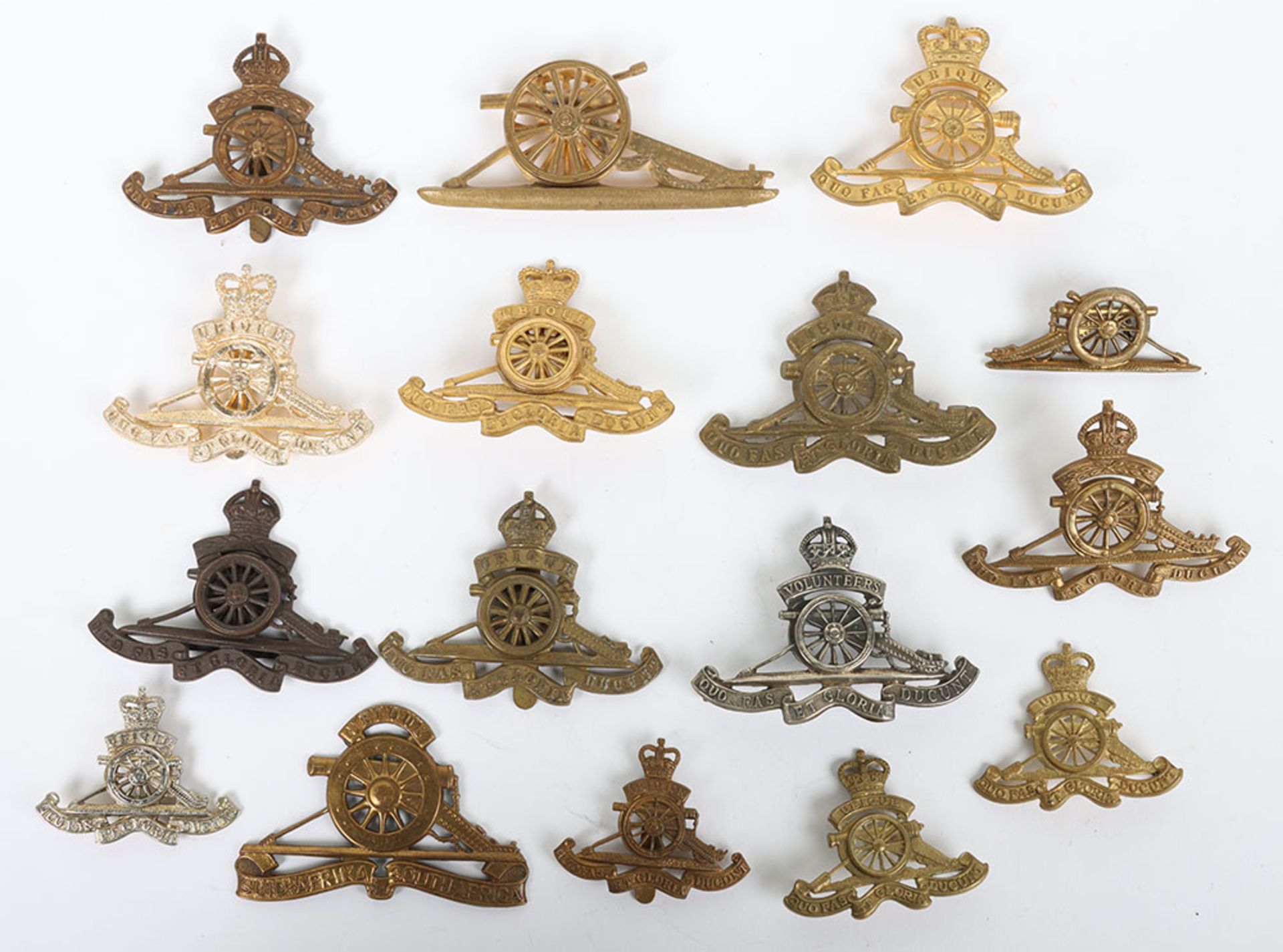 Assortment of Royal Artillery Officers & other ranks cap badges