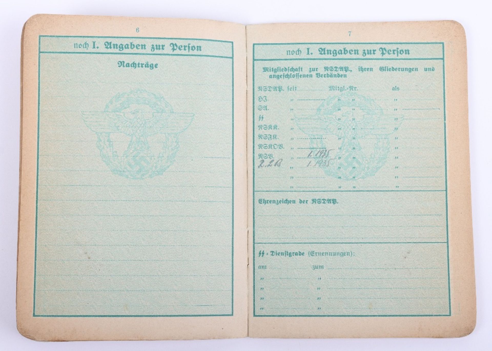 WW2 German Police Soldbuch + Polizei Dienstpaß to W. Sandmann, Hamburg Reserve Police unit - Bild 15 aus 19