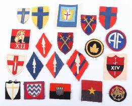 British WW2 & post war cloth formation signs