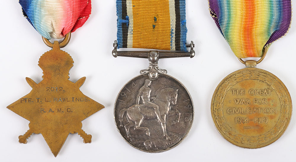 A 1914-15 star medal trio to the Royal Army Medical Corps for service in the 6th London Field Ambula - Image 5 of 5