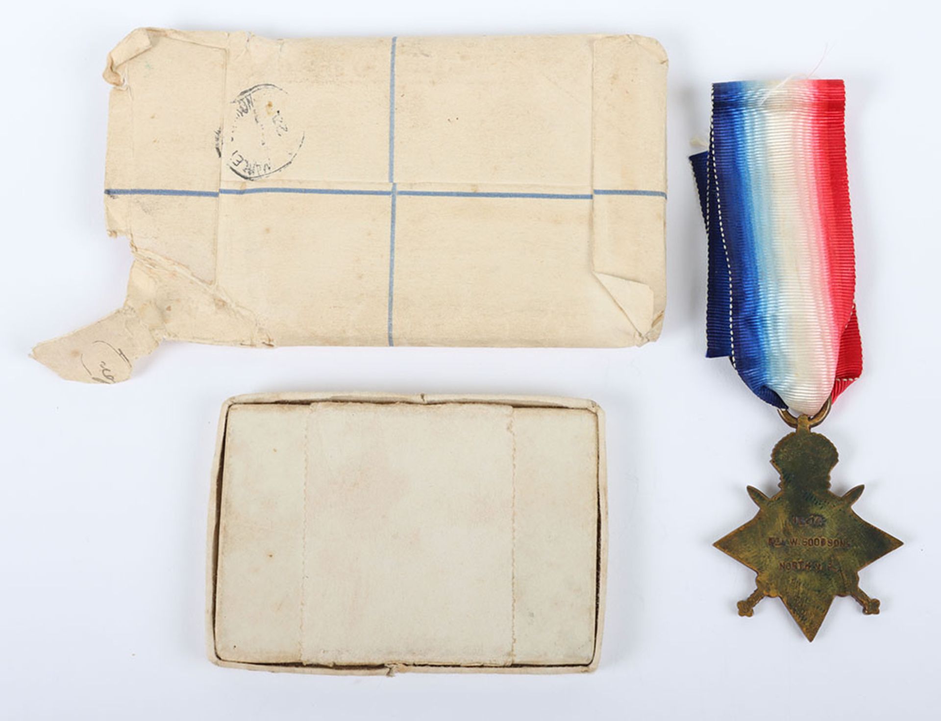 A single 1914-15 Star medal to the Northamptonshire Regiment - Image 3 of 4