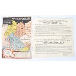 German Occupation Poster and Map