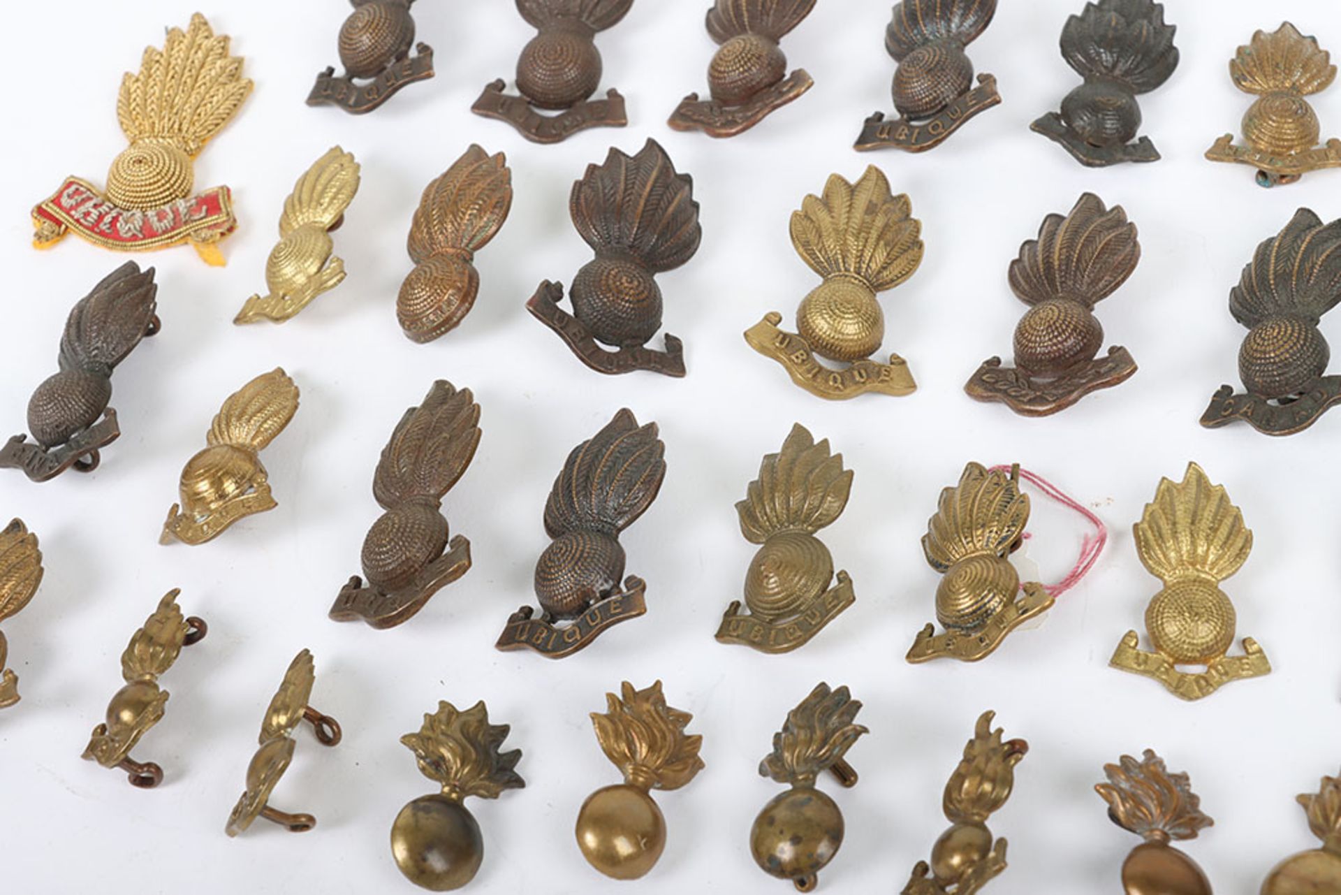 Large selection of collar badge grenades to the Royal Artillery, Fusiliers & Royal Engineers. - Image 2 of 4