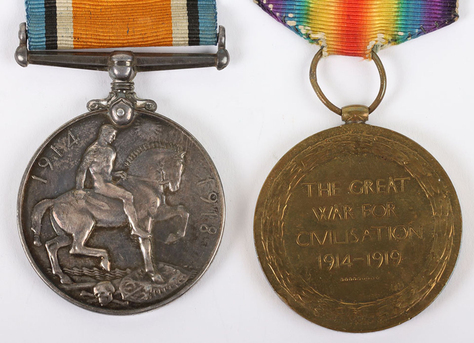 A Great War pair of medals to the East Kent Regiment the recipient of which went on to be awarded a - Image 5 of 5