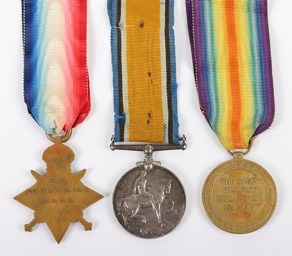 A 1914-15 star medal trio to the Royal Army Medical Corps for service in the 6th London Field Ambula - Image 4 of 5