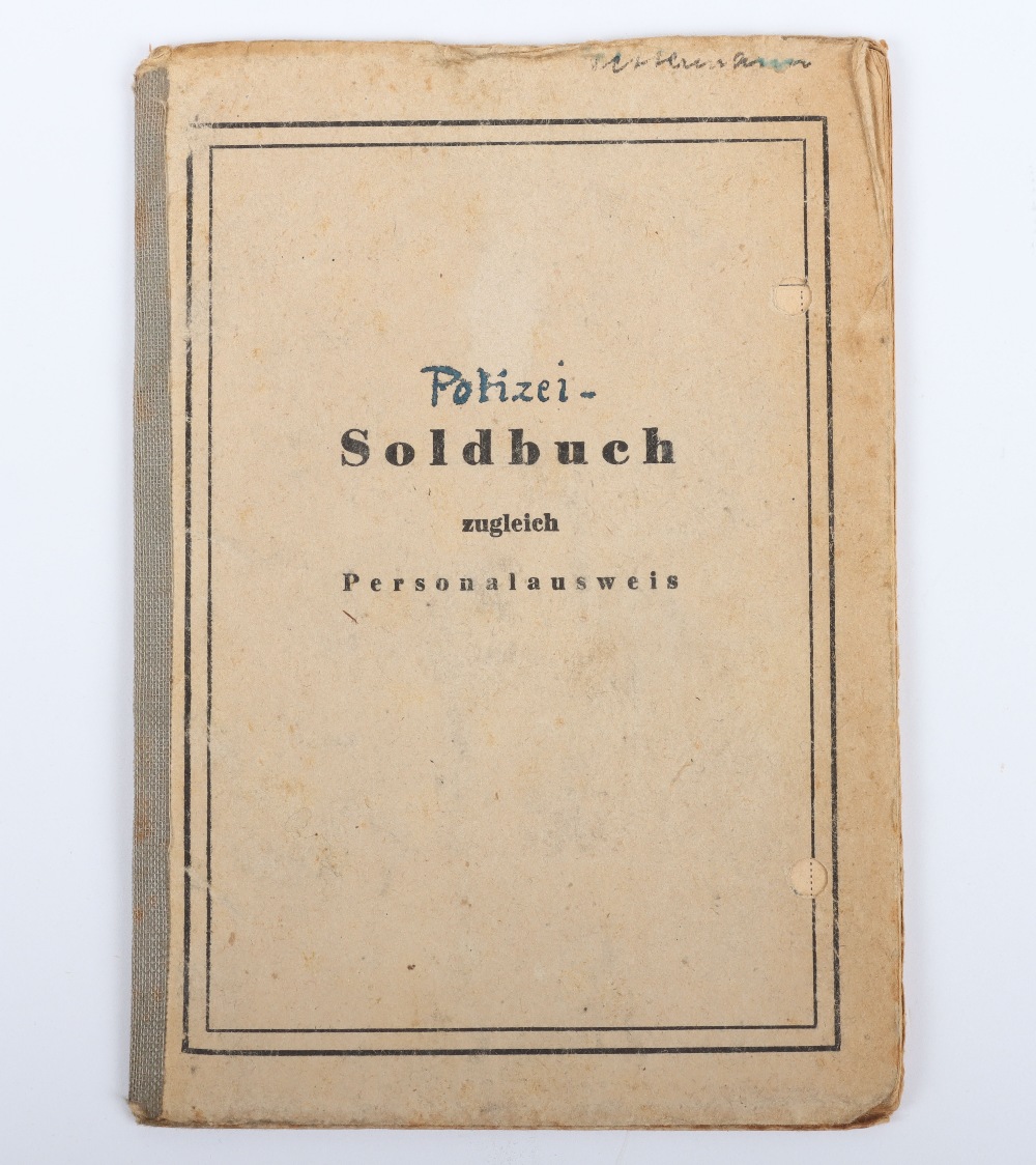 WW2 German SS-Polizei Soldbuch to Edgar Wettermann, late 1945 issue Hamburg - Image 9 of 9