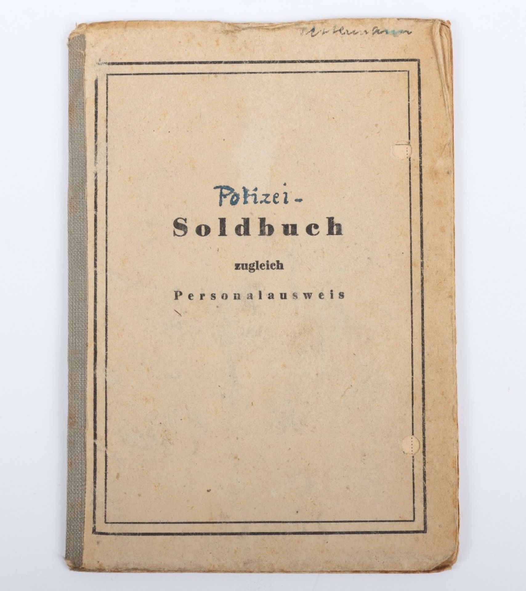 WW2 German SS-Polizei Soldbuch to Edgar Wettermann, late 1945 issue Hamburg - Bild 9 aus 9