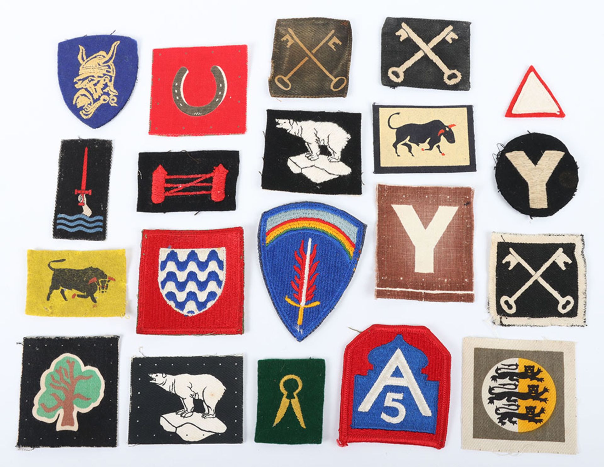 British WW2 & post war cloth formation signs