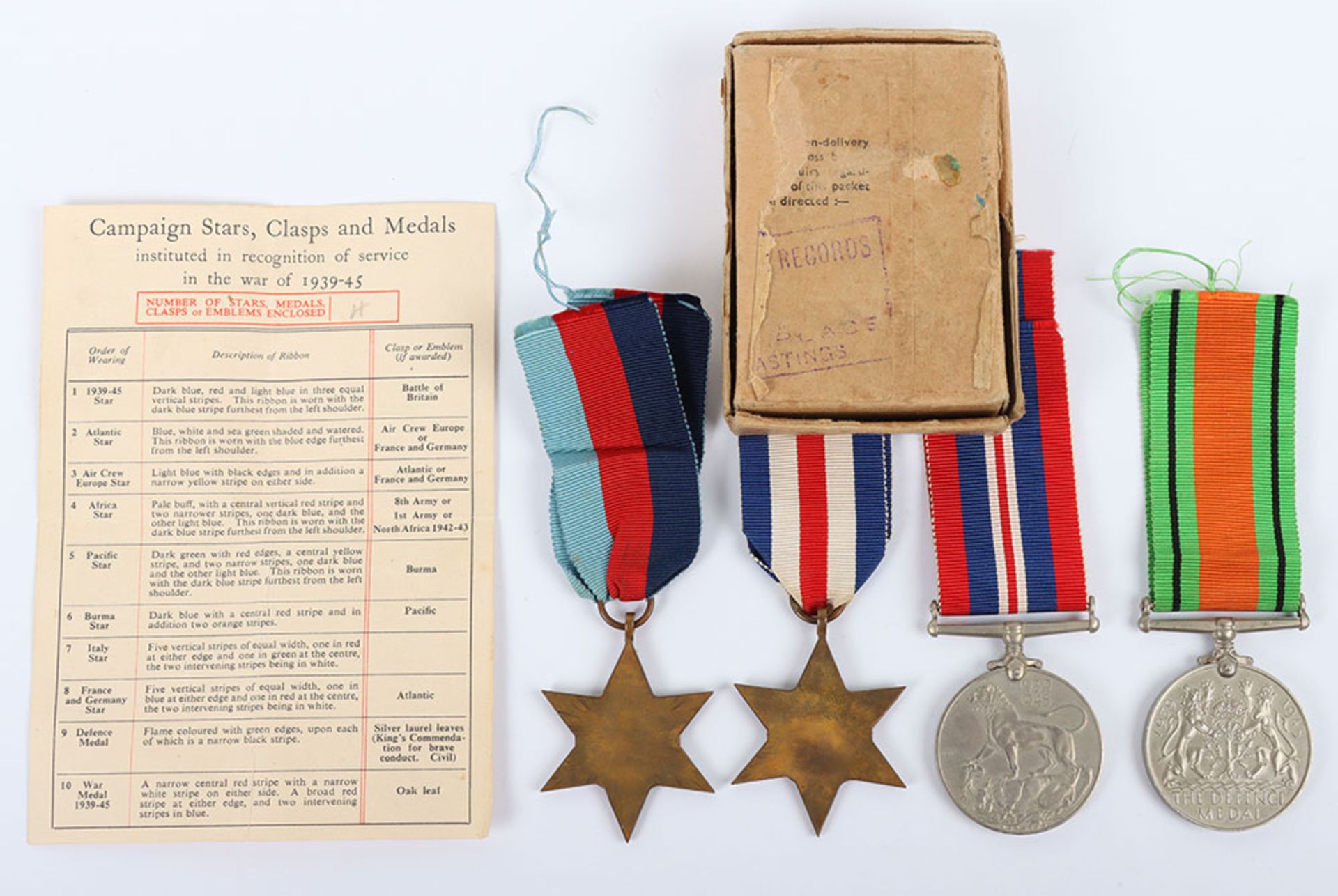 WW2 Campaign Medal Group of Four - Bild 2 aus 2