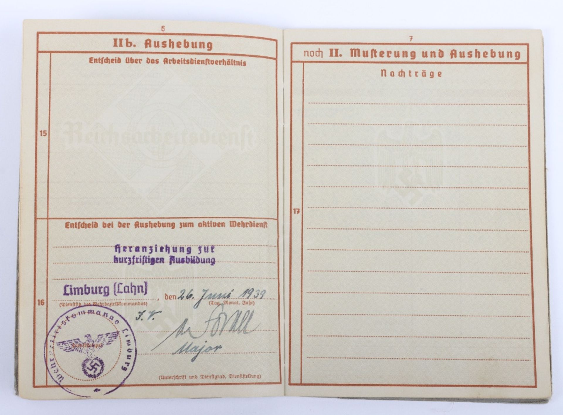 WW2 German Wehrpass to Gefreiter W. Servant, Inf. Reg. 506. KIA Russia 1942 - Bild 9 aus 22