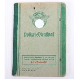 WW2 German Police service book / Polizei Dienstpass to Fritz Henning, Hamburg 1941