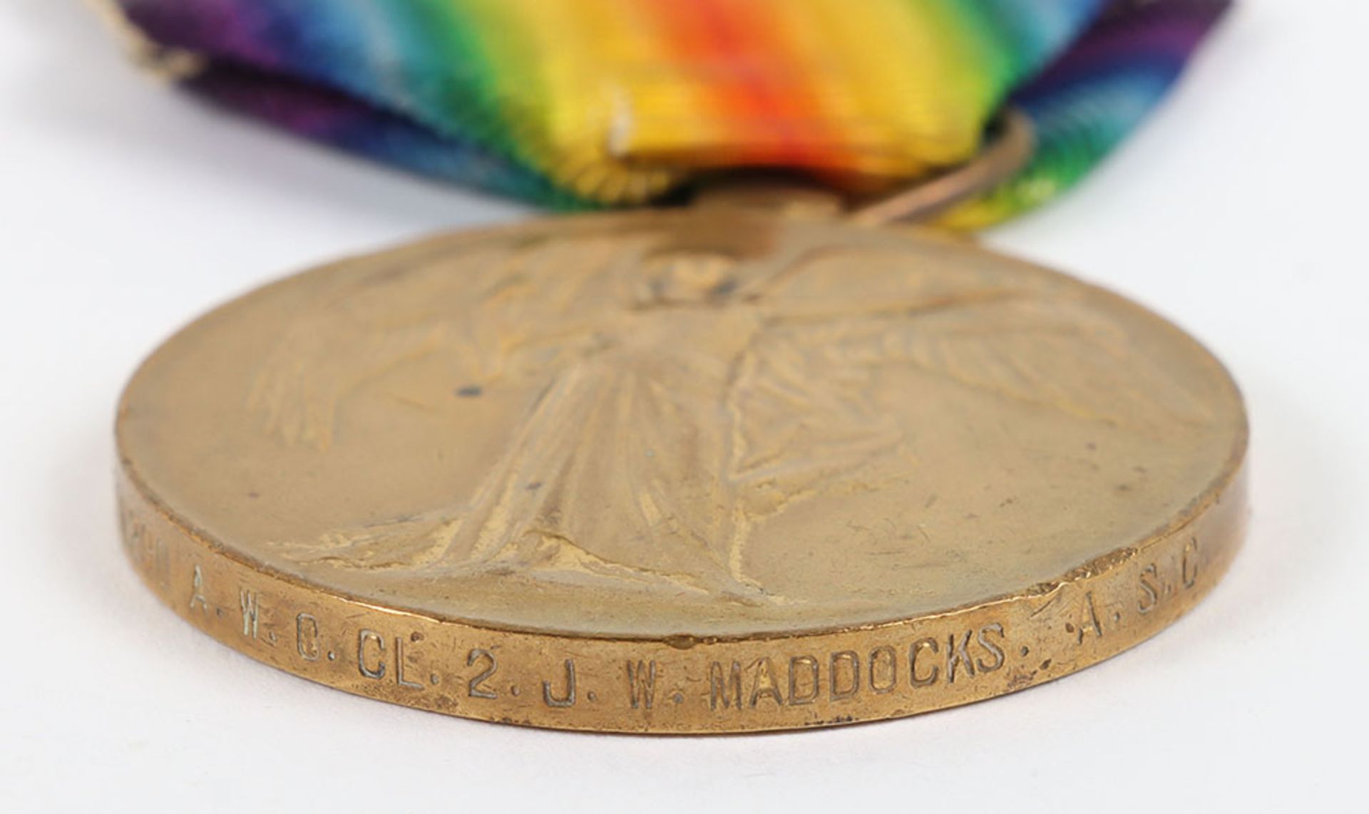 A Great War Victory medal to a recipient in the Army Service Corps who was Mentioned in Despatches f - Image 5 of 5