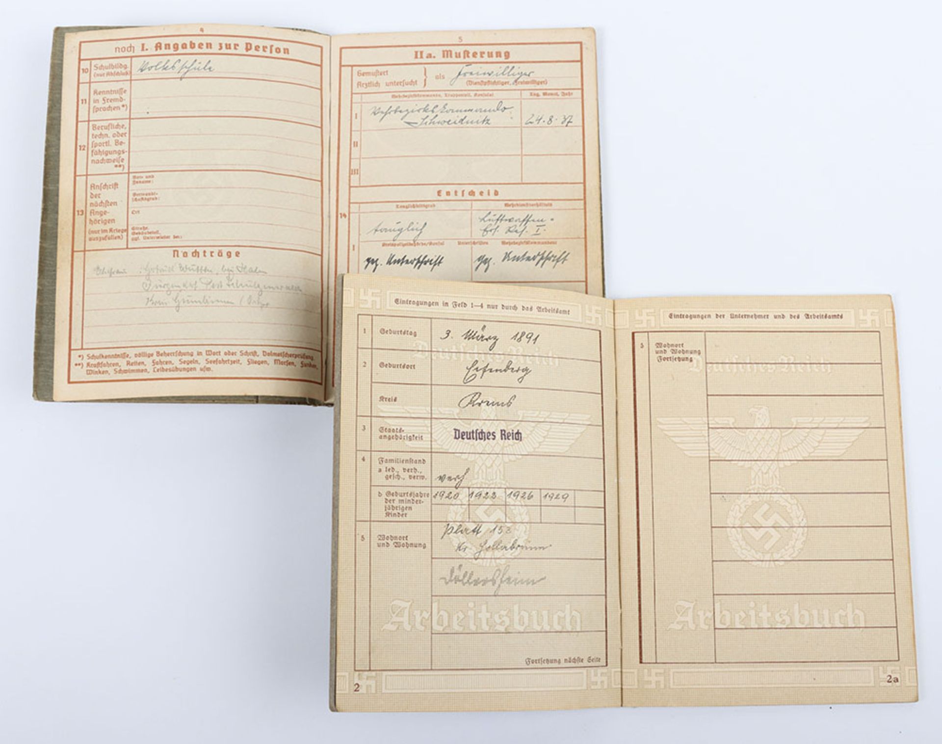 German Third Reich Paperwork - Image 6 of 7