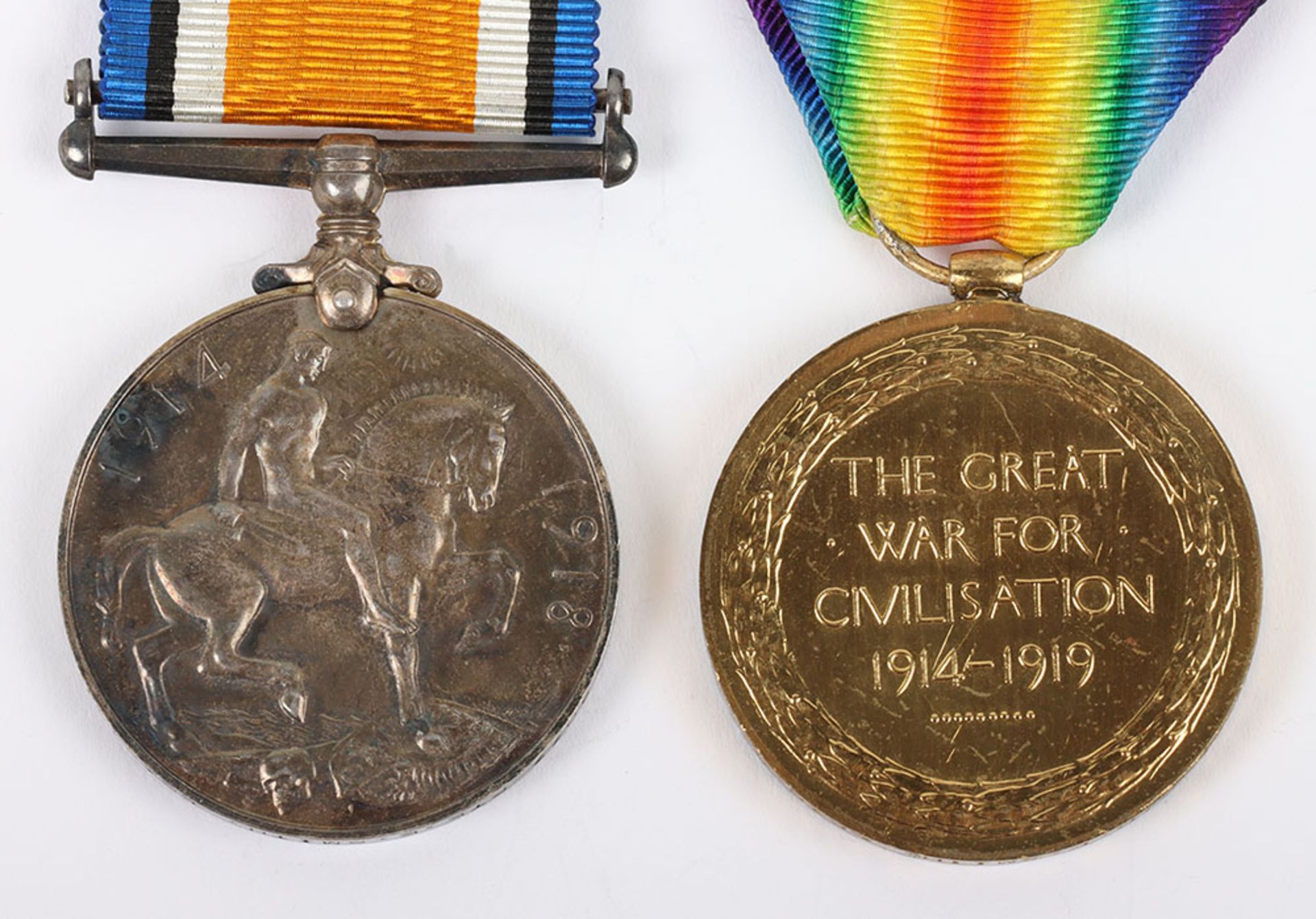 Great War pair of medals to the Leicestershire Regiment - Bild 5 aus 5