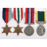 A Second World War Territorial long service group of 4 to the Northamptonshire Regiment