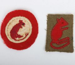 2x Early Patterns of WW2 7th Armoured Division Cloth Formation Signs