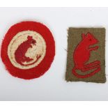 2x Early Patterns of WW2 7th Armoured Division Cloth Formation Signs