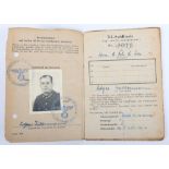 WW2 German SS-Polizei Soldbuch to Edgar Wettermann, late 1945 issue Hamburg