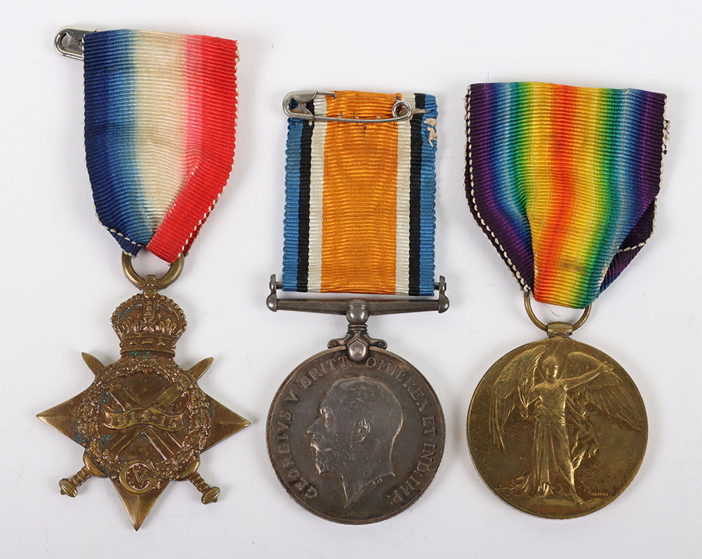 A poignant Great War 1914-15 trio to a Serjeant in the Cameron Highlanders who died of wounds receiv